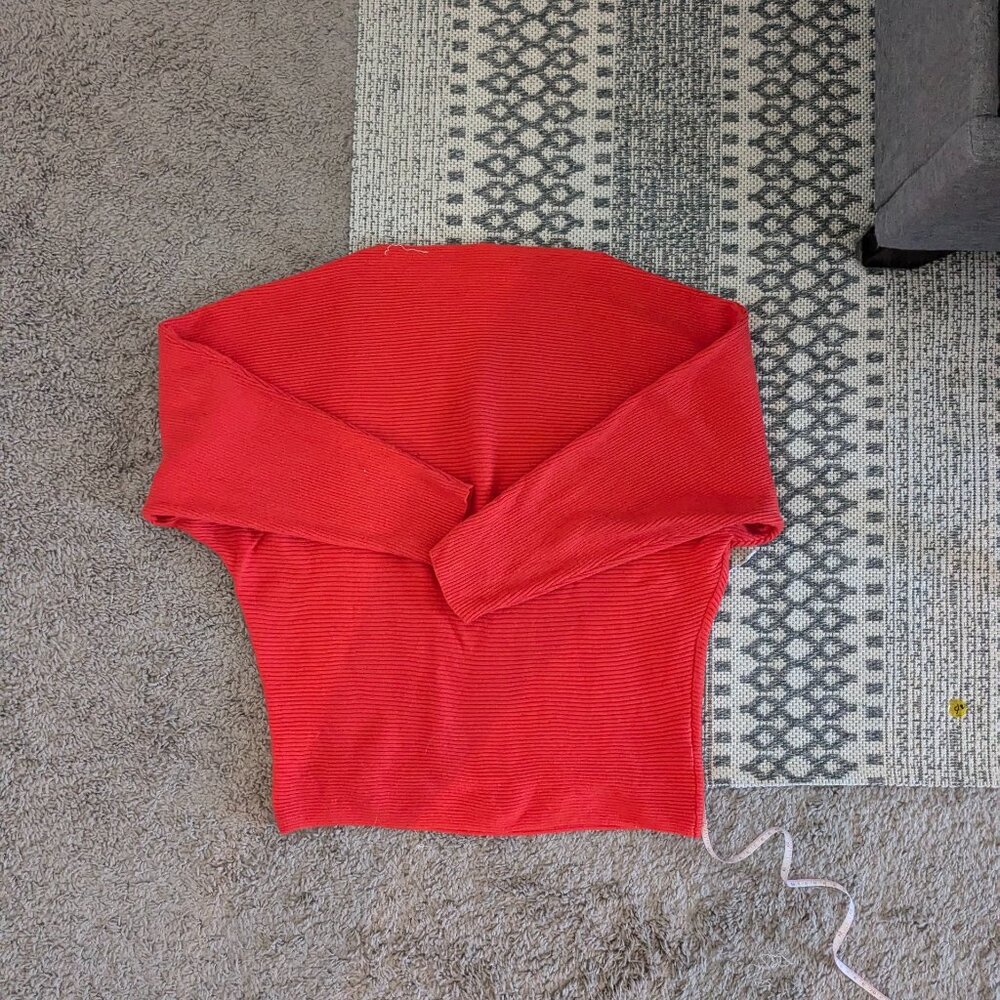 CeCe Relaxed Fit / Dolman Ribbed Sweater Small